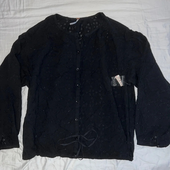 Free People Tops - New Free People Black Blouse